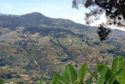Mountainous view of Haiti 